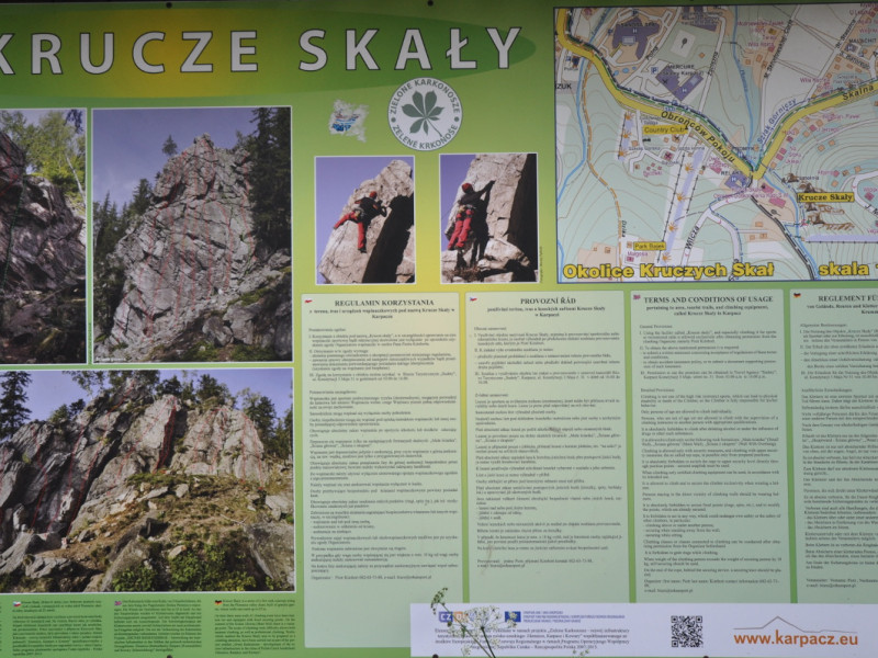 Krucze Skały  Tablica informacyjna