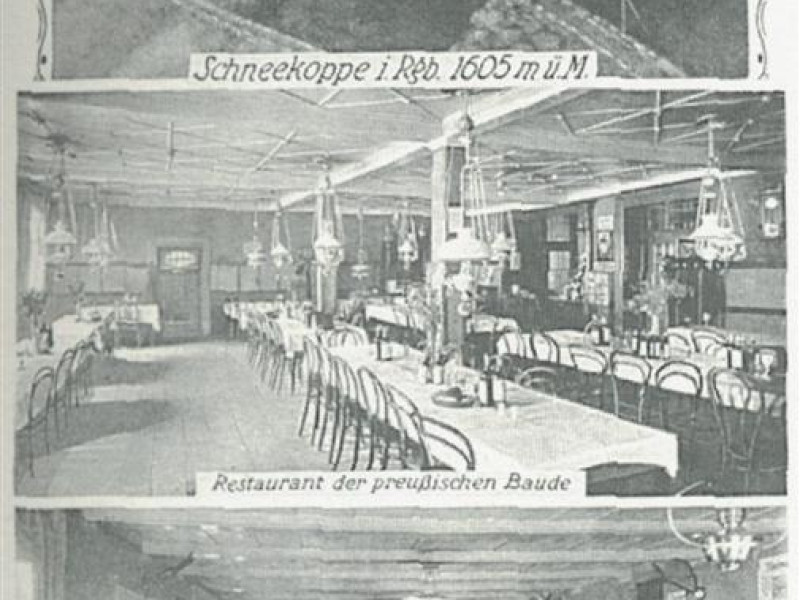 Wnętrze schroniska - 1920 r.