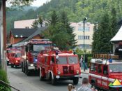 Parada wozów strażackich